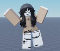 arms_behind beanie blue_background dress glasses hair happy holding_glasses jumping pose roblox roblox_studio smile variant:soytan white_skin // 828x702 // 477.3KB