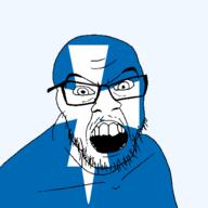 angry county cross flag flag:rogaland glasses hair looking_at_you mustache norway open_mouth rogaland soyjak stubble teeth transparent_background variant:feraljak // 1500x1500 // 55.3KB