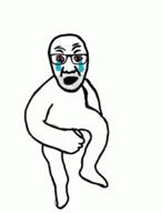 animated arm bloodshot_eyes crying dance glasses hand leg nft open_mouth redraw selfish_little_fuck soyjak stubble variant:el_perro_rabioso // 465x612 // 479.1KB