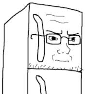 closed_mouth concerned fridge glasses objectsoy soyjak subvariant:soyak_(irritated) variant:soyak // 232x255 // 9.6KB