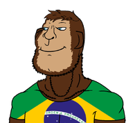 animal animal_ears ape blue_eyes brazil clothes ear flag:brazil fur looking_to_the_left monkey muscular_male subvariant:brazilaryan variant:meximutt // 888x818 // 2.8MB