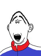 closed_eyes clothes glasses merge open_mouth series:fusionjaks soyjak stubble track_suit variant:ishish_soyak_ears variant:kuzjak // 807x1080 // 32.4KB