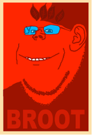 barack_obama beetroot broot brootism brootist ear eyes glasses leaves propaganda propaganda_poster smile stubble teeth variant:impish_soyak_ears // 644x939 // 42.9KB