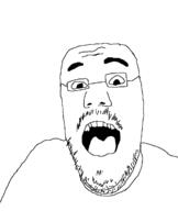 glasses mustache open_mouth soyjak stubble variant:unknown // 1024x1216 // 23.5KB