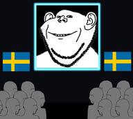 1984 country cross crowd ear flag flag:sweden glasses grey_skin multiple_soyjaks npc screen smile soyjak stubble subvariant:npc_soyak sweden variant:impish_soyak_ears variant:soyak // 1795x1608 // 332.6KB