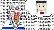 angry anime aryan blond blood bloodshot_eyes blue_eyes clothes ear flag:israel flag:qatar glasses hat looking_at_you obsessed stubble subvariant:feralrage teeth text variant:feraljak vein // 640x360 // 65.3KB