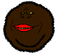 ball big_lips brown_skin closed_mouth coon cross_eyed hair lips nigger red_lips retarded smile stubble subvariant:impish_ball transparent_background variant:impish_soyak_ears yellow_sclera // 566x556 // 25.7KB