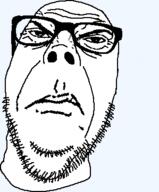 closed_mouth glasses meta:tagme punisher_face soyjak stubble variant:dubbbzjak // 299x360 // 11.4KB