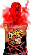 angry bag blood cheeto cheetos chip clenched_teeth ear fire glasses nosebleed red_skin soyjak stubble subvariant:feralrage text variant:feraljak // 1731x3000 // 1.6MB