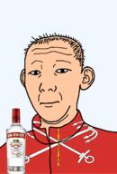 1864 alcohol anchor animal bird bottle closed_mouth clothes eagle ear flag flag:saint_petersburg hair neutral russia saint_petersburg smirnoff soyjak text track_suit transparent transparent_background variant:kuzjak vodka white_skin // 810x1192 // 180.3KB