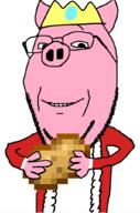 animal ear glasses hand holding_object minecraft pig potato snout soyjak stubble subvariant:wholesome_soyjak technoblade ukraine variant:gapejak video_game youtuber // 676x1023 // 48.8KB