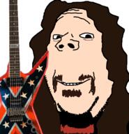 beard confederate dimebag_darrell dixie dyed_beard flag:confederate_states_of_america guitar hair metal_(music) music pantera_(music_band) subvariant:wholesome_soyjak variant:gapejak // 772x800 // 335.1KB