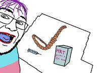 glasses hrt meta:tagme purple_hair rope soyjak syringe tranny variant:boardjak // 1080x810 // 247.9KB