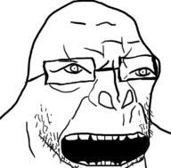 glasses open_mouth soyjak stubble variant:unknown // 1100x1080 // 91.3KB