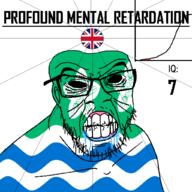angry bald bell_curve black_eyes black_hole black_sclera british clenched_teeth closed_mouth country cracked_teeth cumberland drool ear england flag flag:cumberland flag:united_kingdom flower glasses hair iq iq_bell_curve mustache nightmare_fuel no_pupils plant profound_mental_retardation retard soyjak stubble text united_kingdom variant:feraljak wrinkles // 1024x1024 // 133.7KB