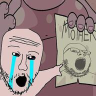 2soyjaks bald black_eyes crying glasses holding_object paper pink_skin pointing stubble the_binding_of_isaac variant:gapejak variant:two_pointing_soyjaks video_game white_skin // 500x500 // 239.7KB