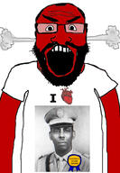angry balding beard clothes dwight_eisenhower glasses hair heart i_love open_mouth red_skin siad_barre somali somalia soyjak subvariant:science_lover tshirt variant:markiplier_soyjak // 1170x1688 // 640.7KB