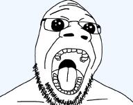 glasses low_effort oh_my_god_she_is_so_attractive open_mouth soyjak stubble teeth tongue variant:goopjak // 800x630 // 38.3KB