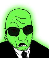 clothes glasses necktie soyjak stubble suit trend:glowie variant:snopesjak // 520x618 // 48.8KB