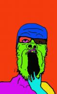 animated arm colorful glasses hand mustache open_mouth soyjak stretched_mouth strobe stubble variant:a24_slowburn_soyjak // 600x974 // 505.5KB