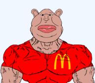 amerimutt aryan buff mcdonalds mutt red_shirt subvariant:chudjak_front subvariant:impish_amerimutt subvariant:meximutt_front3 subvariant:muscular_chud variant:chudjak variant:impish_soyak_ears variant:meximutt white_skin // 1059x929 // 55.0KB