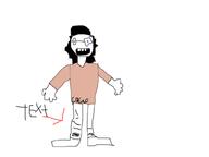 arrow beanie blue_eyes cacao clothes fanart fanart_of_a_sisa female glasses hair hat long_hair maybe_a_soyjak meta:babyjak_made_this oh_my_god_she_is_so_attractive open_mouth poorly_drawn red_text variant:soytan // 800x600 // 43.0KB