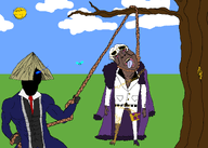 bloodshot_eyes buff hanging limbus_company noose subvariant:wholesome_soyjak tongue variant:bernd variant:gapejak // 2100x1500 // 159.9KB