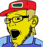 4chan clothes glasses hat sneed soyjak stubble suspenders the_simpsons variant:tropejak // 954x1024 // 91.3KB