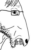 animal glasses hair horse open_mouth side_profile soyjak stubble variant:horsejak // 363x509 // 12.0KB