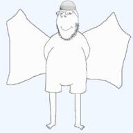 Nūr Nūr_(Islamic_content) angel animated beard closed_mouth clothes ext=gif full_body glasses good_boy leg looking_at_you maphammad mudslime muhammad muslim_angel muslim_hat muslims nose shorts smile soyjak stubble tshirt variant:gapejak white_skin wing // 1080x1080 // 107.1KB