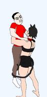 alunya anarchism catgirl dark_hair femdom glasses red_shirt shorts variant:chudjak // 979x2000 // 63.2KB