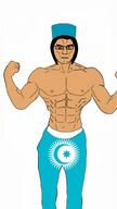 china chud doppa flag:turkestan flag:uyghur flexing muscles subvariant:chudflex turkestan turkic uyghur variant:chudjak // 1080x1920 // 399.5KB