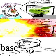 4soyjaks angry apple arm badge based blood bloodshot_eyes buff clenched_teeth closed_mouth clothes comic computer cracked_teeth crying explosion gigachad glasses hand merge nosebleed objectsoy purple_hair smile stubble subvariant:feralrage teeth text tranny transgender_flag variant:feraljak variant:gapejak variant:gigson variant:soyak // 1500x1500 // 400.1KB