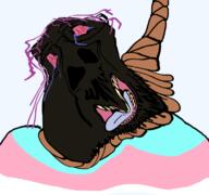 bloodshot_eyes brown_troonjak crying open_mouth rope soyjak suicide tongue transparent_background trend:slopjak variant:bernd // 768x719 // 151.2KB