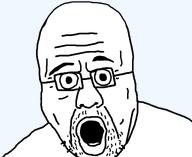 bald beard concerned eyebrows eyes eyes_popping glasses shocked stubble transparent_background variant:williams white_skin // 2048x1677 // 284.6KB