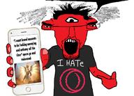 activision_blizzard angry arm clothes fume glasses hair hand holding_object holding_phone i_hate iphone merge multiple_eyes open_mouth opera opera_gx overwatch phone pointing red_skin soyjak speech_bubble_empty stubble subvariant:chudjak_front text tshirt variant:chudjak variant:markiplier_soyjak variant:shirtjak video_game // 680x490 // 225.2KB