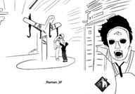 arm dead_by_daylight hand leatherface open_mouth pointing soy_parody soyjak variant:two_pointing_soyjaks video_game // 1170x814 // 258.3KB