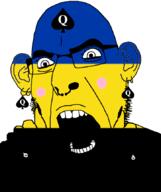 bbc blush ear facial_mark flag flag:gelderland forehead_mark gelderland glasses hair hand netherlands nose_piercing nose_ring open_mouth painted_nails queen_of_spades soyjak stubble subvariant:slutson subvariant:spadeson tattoo variant:cobson // 723x861 // 62.1KB