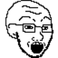 favicon glasses pixel_art soyjak_party stubble suprised transparent_background variant:soyak // 64x64 // 1.8KB