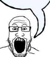 first_speech_bubble_empty_image glasses open_mouth soyjak speech_bubble speech_bubble_empty stubble variant:markiplier_soyjak // 698x798 // 188.0KB