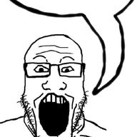 first_speech_bubble_empty_image glasses open_mouth soyjak speech_bubble speech_bubble_empty stubble variant:markiplier_soyjak // 698x798 // 188.0KB