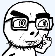 art drawfag glasses i_am_god_here redraw series:toonz smile stylized subvariant:toon_cobson variant:cobson // 946x955 // 109.8KB