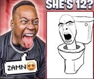 angry glasses open_mouth skibidi_toilet soyjak stubble toilet variant:cobson zamn_shes_12 // 601x500 // 68.8KB