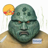 angry capcut emoticon fat forehead_mark green_skin lips meta:ai_generated meta:namefags red_eyes squid squidward stink_lines sweating trevor_(user) variant:disgusting_trevorcreature wholesome // 1080x1080, 10.7s // 11.7MB
