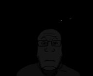 2soyjaks bald biting_lip blinking dark evil flashlight glasses glowing_eyes horror markiplier stubble subvariant:hornyson subvariant:neutralplier variant:cobson variant:markiplier_soyjak // 1223x1000 // 1.2MB