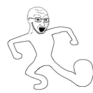 animated arm clean_dance dance full_body glasses hand leg open_mouth soyjak stubble variant:soyak // 544x503 // 91.6KB