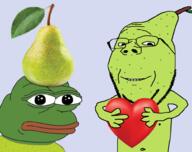 amphibian frog glasses green_skin heart holding_object nas:pepe op_is_a_massive_faggot op_is_a_retarded_lazy_faggot_for_not_tagging_his_own_shit pear pepe_the_frog smile soyjak stubble subvariant:wholesome_soyjak variant:gapejak // 1000x793 // 487.3KB
