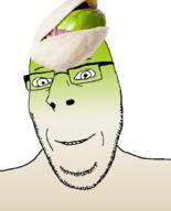 closed_mouth glasses nut pistachio smile soyjak stubble subvariant:nucob variant:cobson // 541x671 // 207.2KB