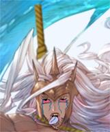 anime bloodshot_eyes crying granblue_fantasy hanging open_mouth poseidon_(granblue_fantasy) soyjak stubble tongue variant:bernd video_game // 296x352 // 198.1KB