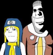 badge beard biting_lip black_background bridget_(guilty_gear) closed_mouth creepy dark eyes flag flag:transgender_pride_flag forehead_protector goldlewis_dickinson grey_hair groomer guilty_gear gynaecomastia hoodie subvariant:hornyson subvariant:shoyta teeth tranny trap variant:cobson variant:gapejak yellow_hair // 720x744 // 114.1KB